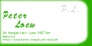 peter loew business card